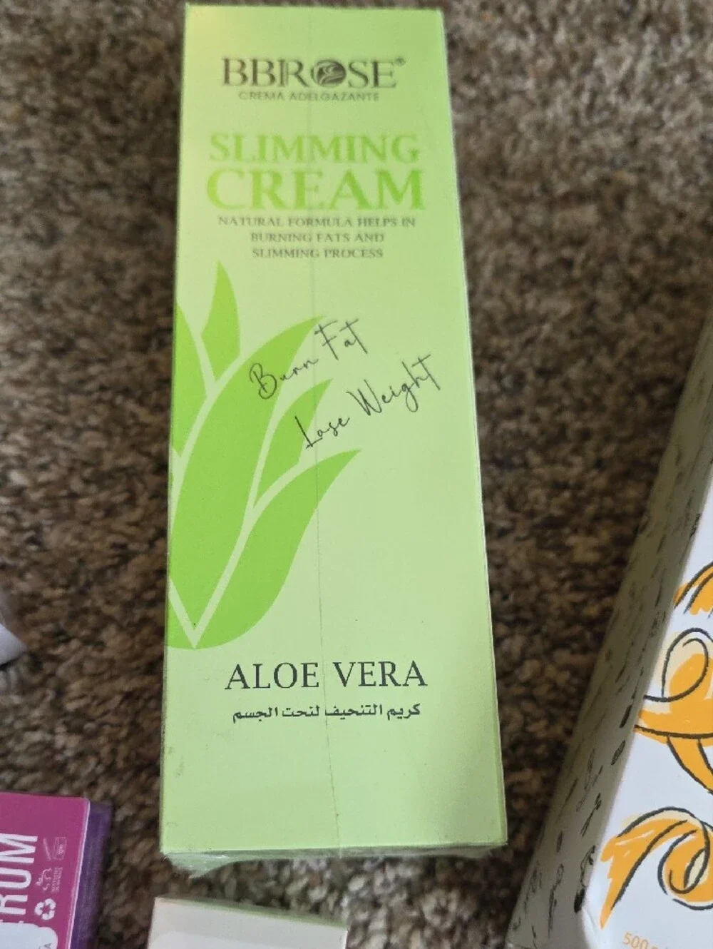 Skincare & Beauty Box Lot with Bright Green Aloe Vera Packaging